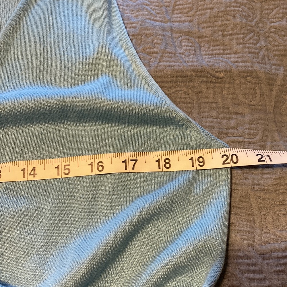 NWT Ann Taylor surplus sleeveless sweater in dusty blue - Picture 4 of 7